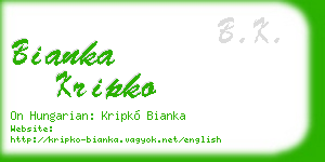 bianka kripko business card